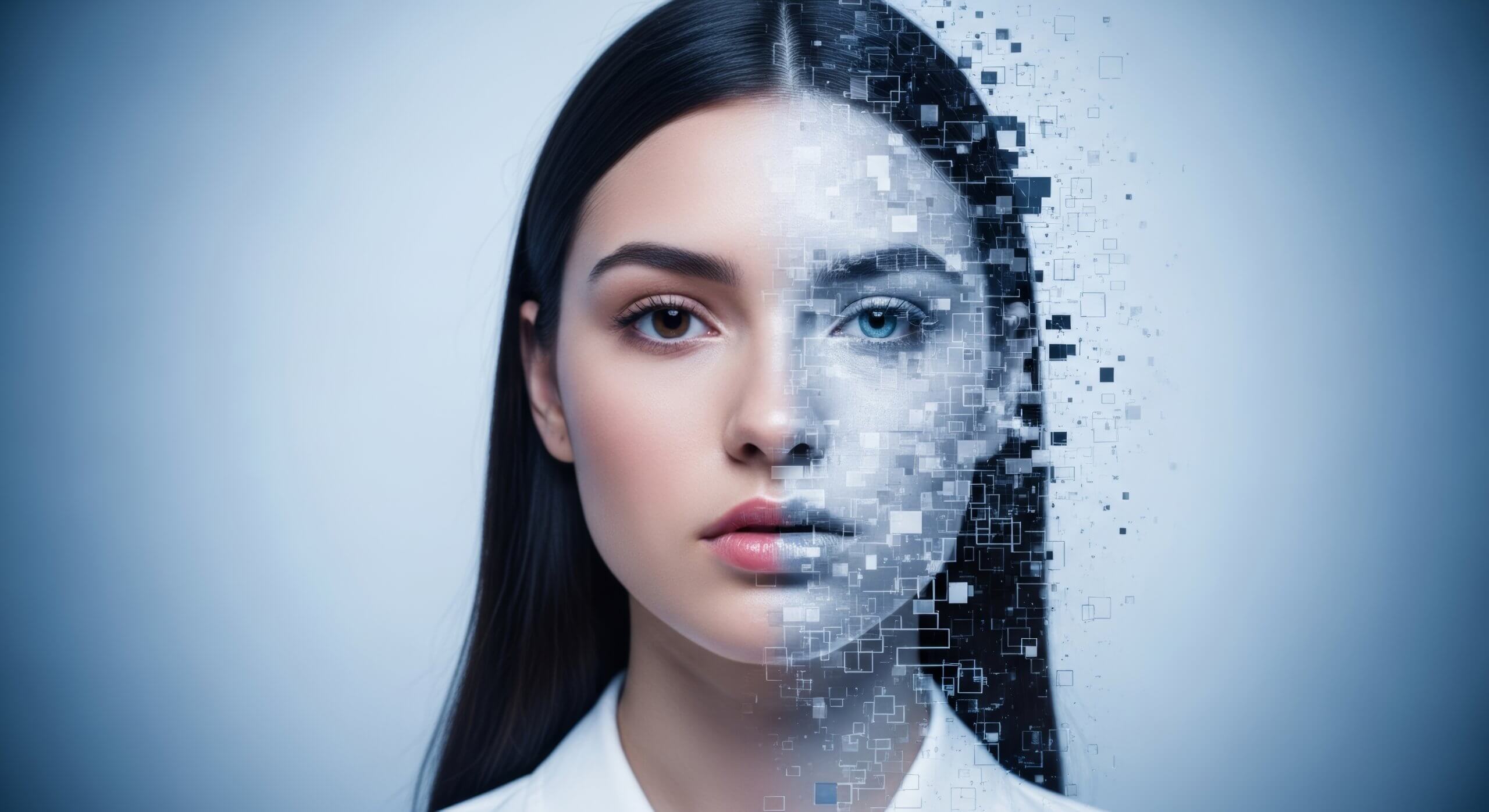 Image of a face with pixels