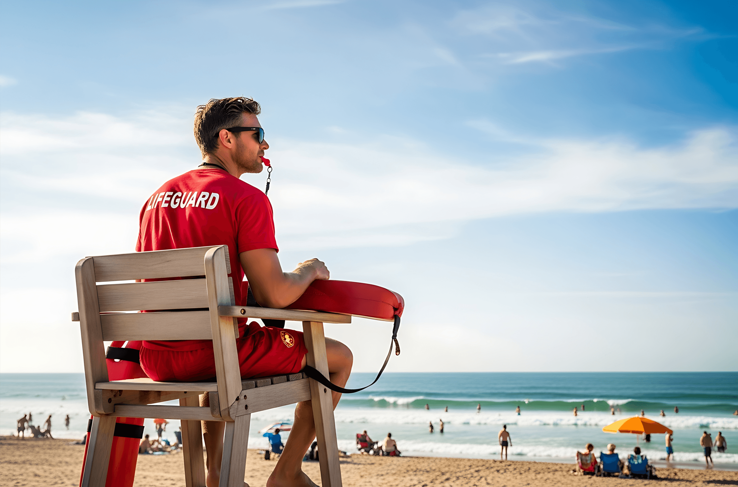 Life guard at the beach