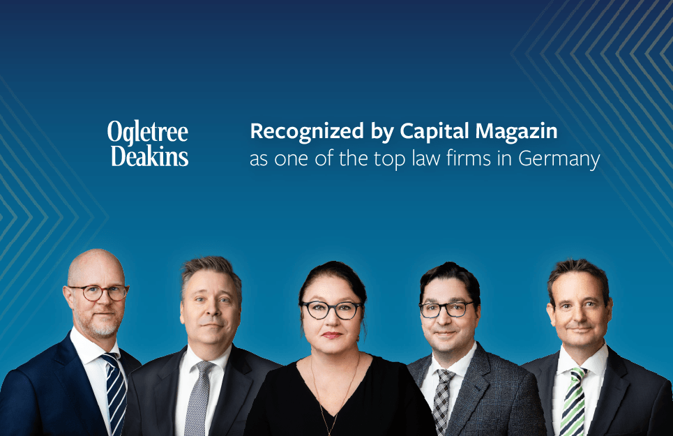 recognized by Capita as one of the top law firms in Germany